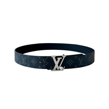 Louis Vuitton Men's Dimension Pearls Reversible Belt In Black/Brown Calfskin And Monogram/Damier Canvas With Gold/Silver Hardware 40mm