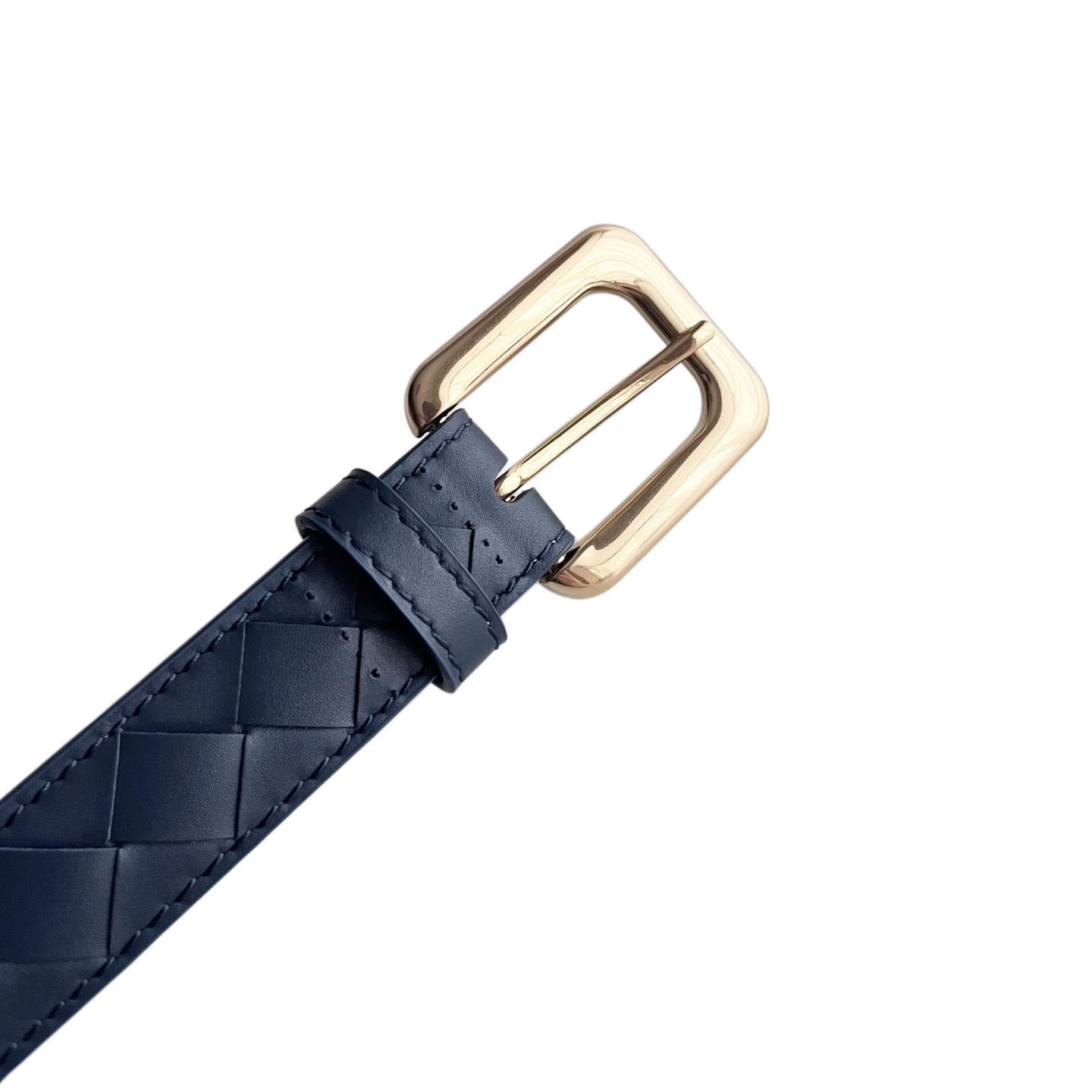Bottega Veneta Women's Chain Link Belt In Blue/Black/Pink Calfskin With Gold/Silver Hardware 25mm - 图片 3