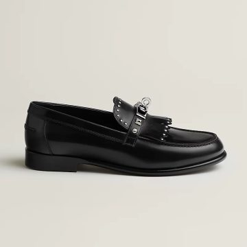 HERMES Destin Black Loafers