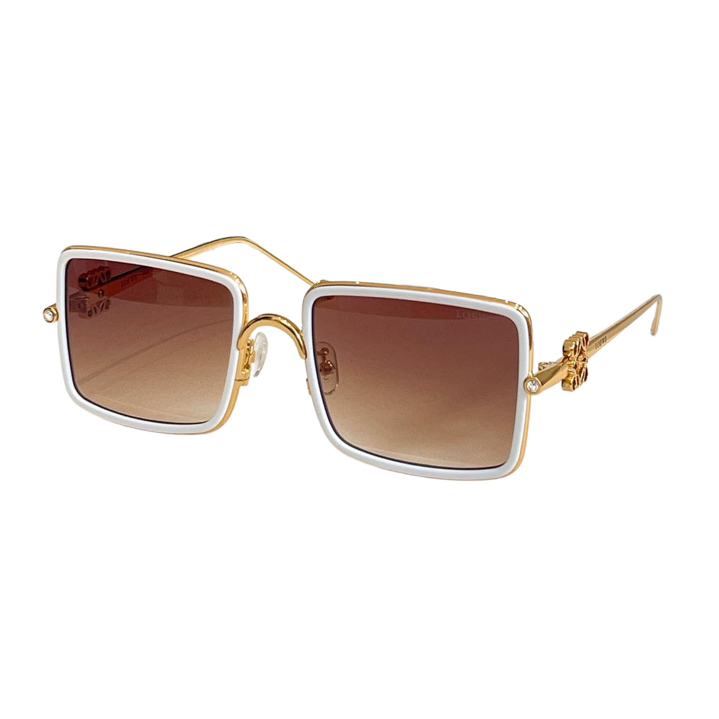 Loewe square frame glasses black gold/black/transparent black/pink/white/green/leopard/blue orange color Size 56口20-145 - 图片 5