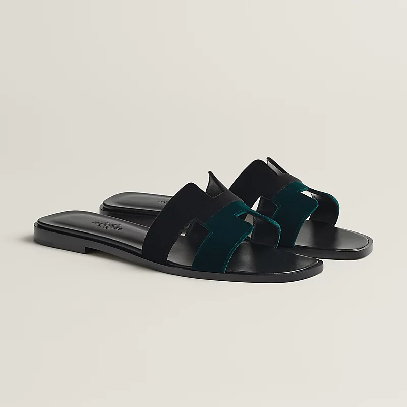 HERMES Oran Dark green Slippers - 图片 2
