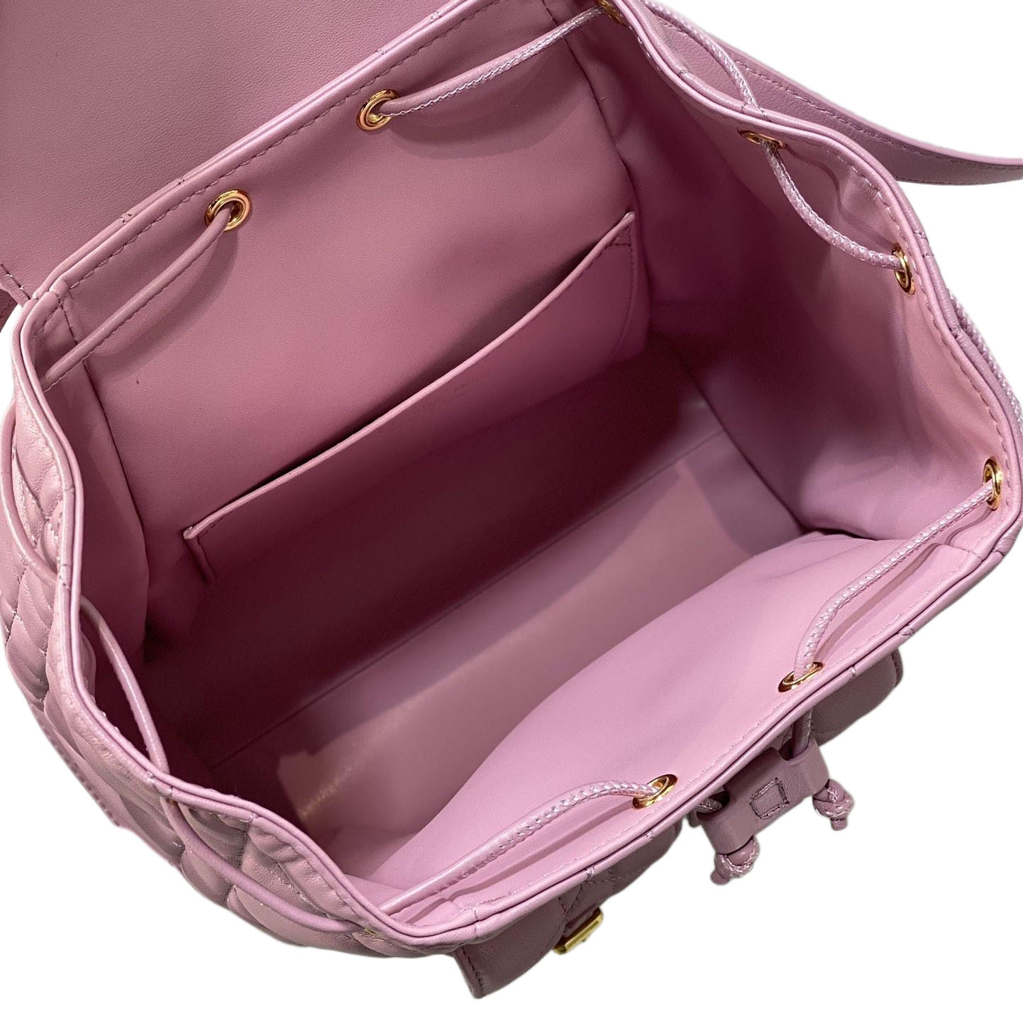 Dior Medium Dior Caro Backpack In Purple/Blue/Burgundy/Beige/White/Black Macrocannage Lambskin Gold Hardware - 图片 5