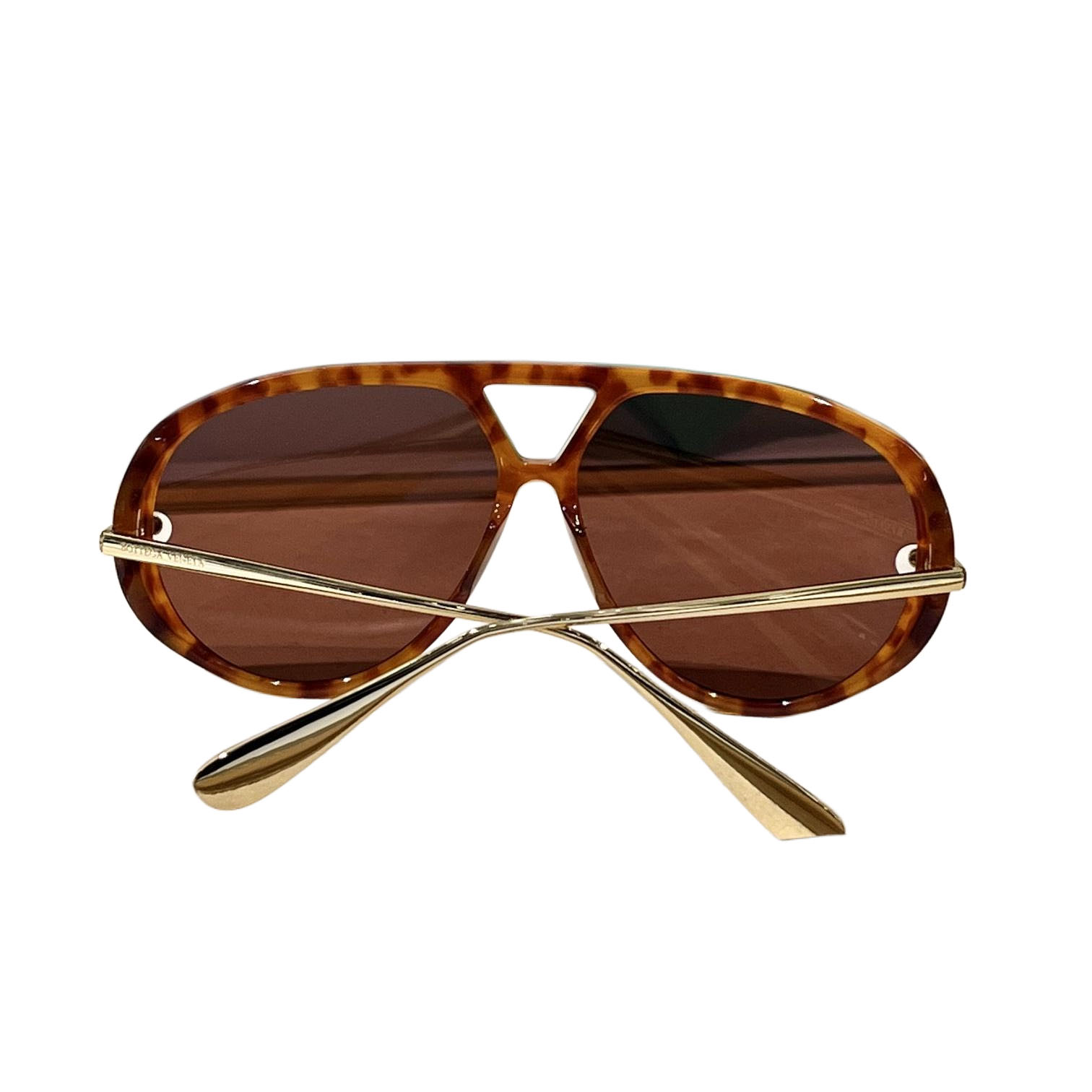 Bottega Veneta glasses leopard/yellow/tawny/black gold/eggplant color Size 63-12-145 - 图片 2