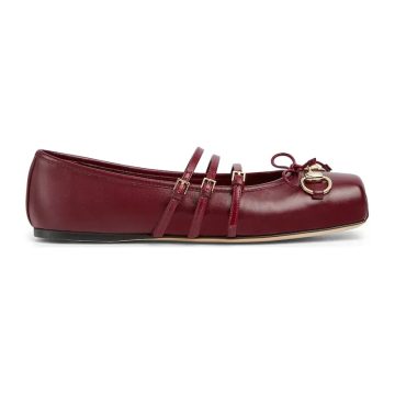 Gucci red Ballet Shoes Flat Shoes