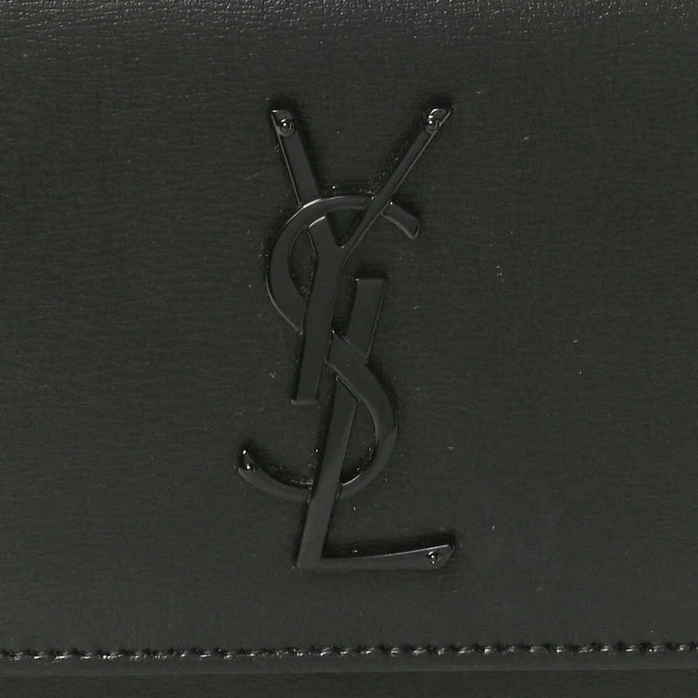 Saint Laurent Small Sunset Chain Wallet Black Monogram Calfskin Leather Black Hardware - 图片 8