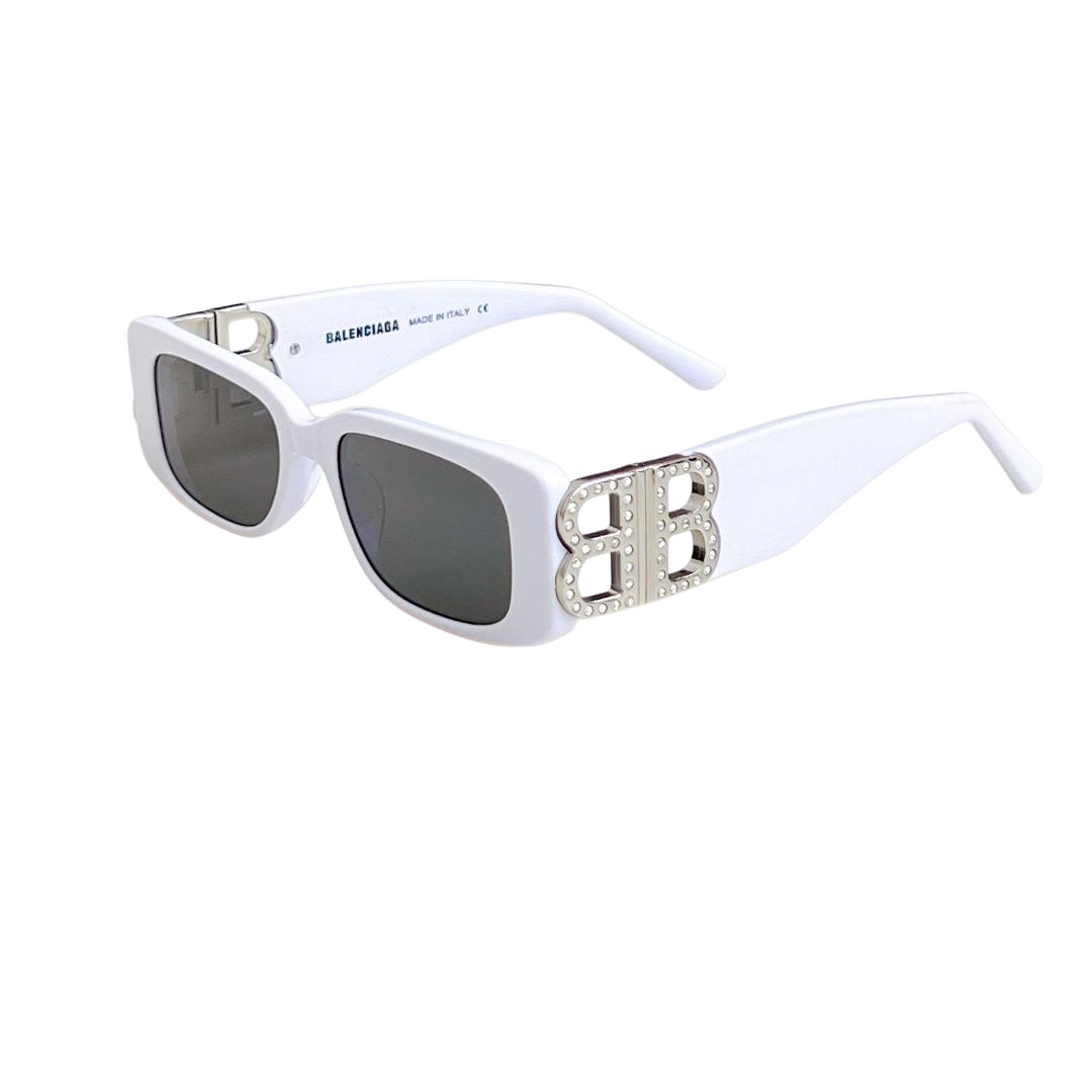 Balenciaga square frame glasses black gold/teal/pale pink/leopard/yellow/white silver/white gold/red gold/red silver/green/blue/purple color Size 51口18-130 - 图片 8