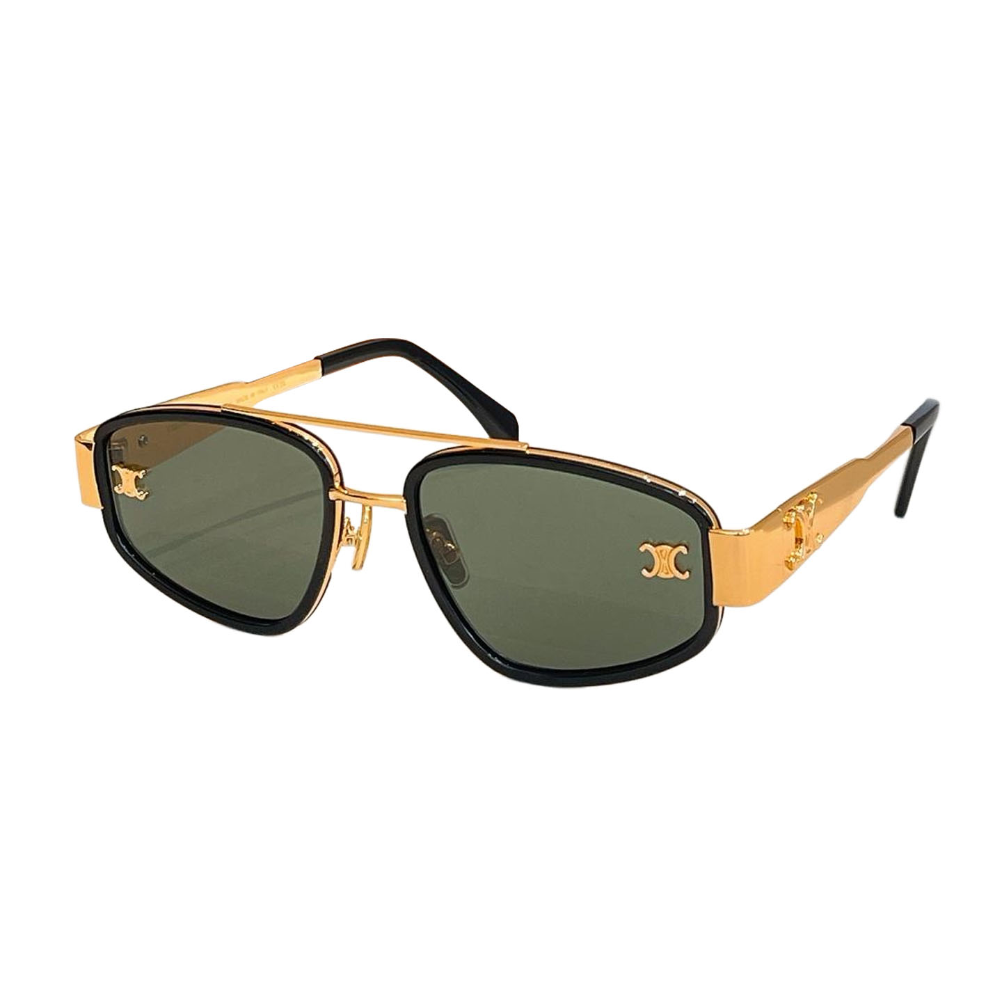 Celine glasses black gold/black/black silver/leopard/green black/blue green color Size 54口21-145 - 图片 6