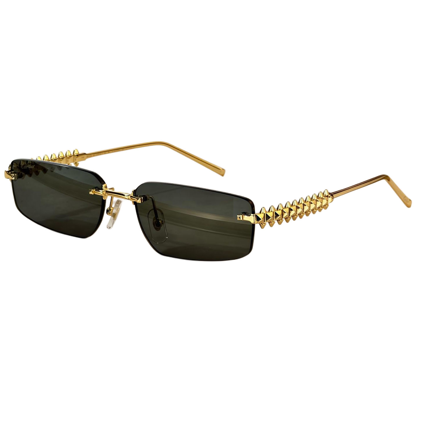 Cartier square frame glasses red/rust/tawny/brown/blue/black gold/black silver/purple gold color Size 58-16-140 - 图片 6