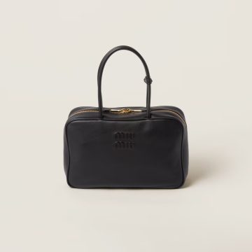 Miu Miu Beau Calfskin Leather Black Top-Handle Bags