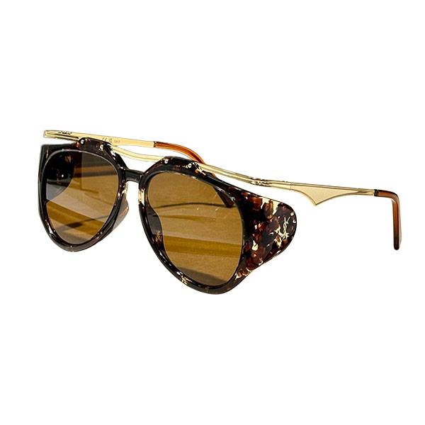 Saint Laurent aviator glasses leopard/ivory/black/brown color Size 55口16-135 - 图片 7