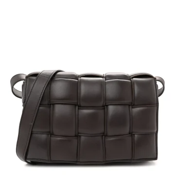 Bottega Veneta Maxi Intrecciato Padded Cassette Crossbody Bag Fondente Nappa Leather