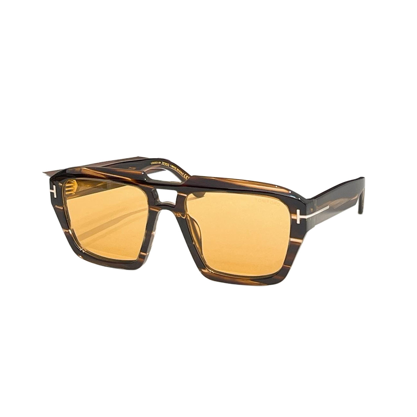 Tom Ford square frame glasses leopard apricot/leopard rust/yellow black/orange brown/tawny black/black/leopard blue/black brown color Size 56口19-140 - 图片 4