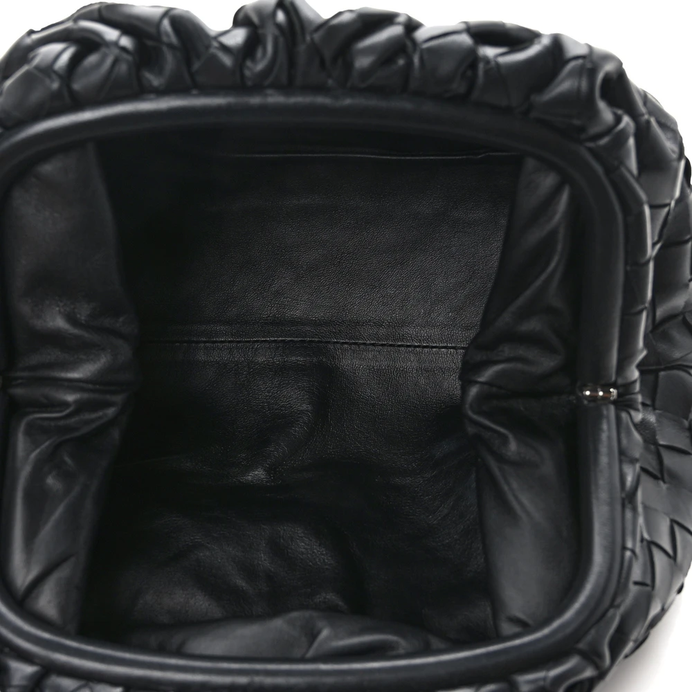 Bottega Veneta Medium Intrecciato Teen Pouch Black Nappa Leather - 图片 7