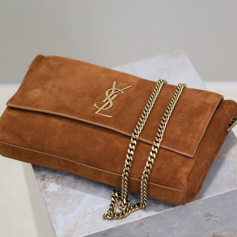 Saint Laurent Khaki Kate Reversible Chain Bag (Suede & Smooth Leather / Suede & Crocodile Pattern) Crossbody Bags - 图片 8
