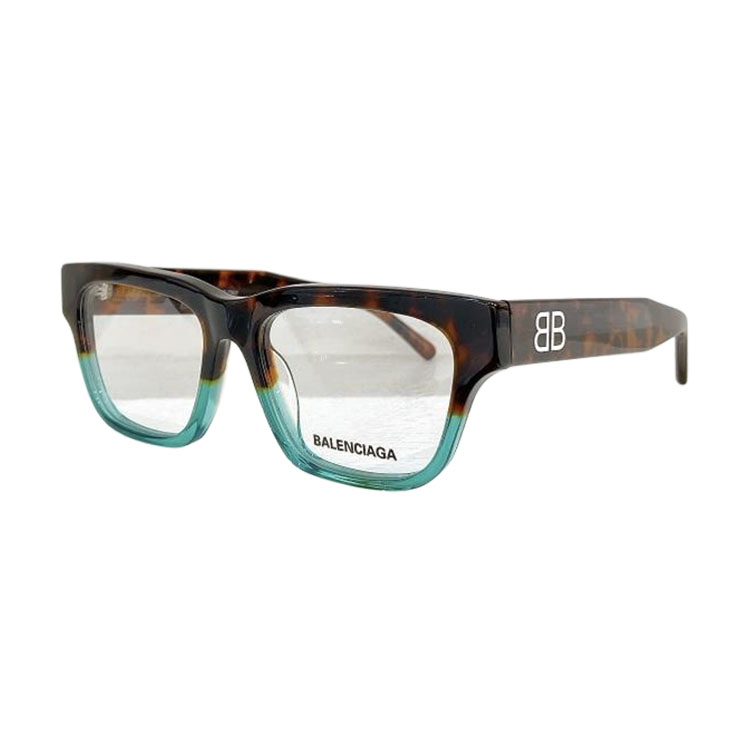 Balenciaga square frame glasses black silver/leopard cyan/coffee/black gold/blue brown/black yellow color Size 53口18-145 - 图片 4
