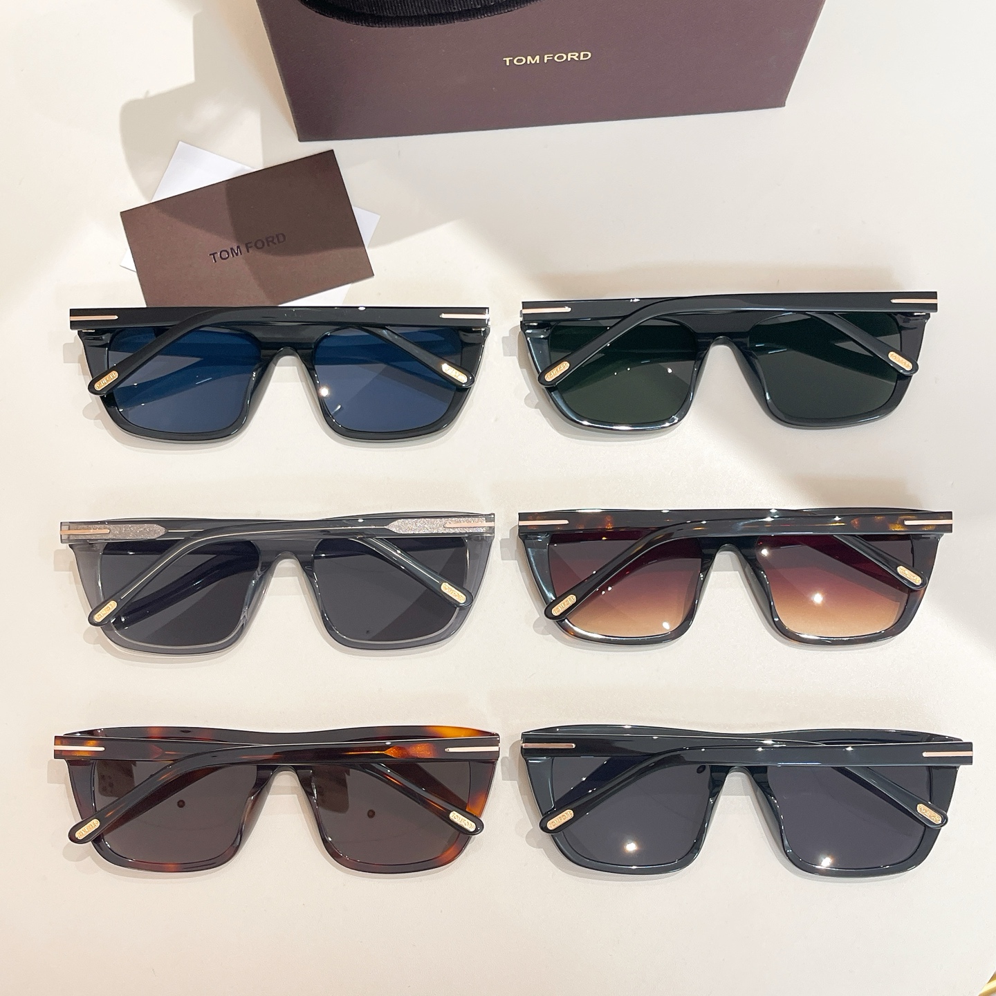 Tom Ford square frame glasses black/green/blue/grey/leopard brown/leopard rust color Size 56口18-145 - 图片 9