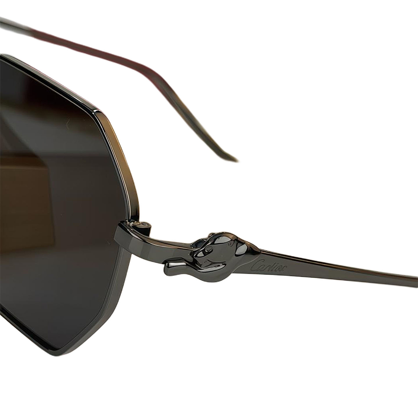 Cartier glasses black/grey/green/transparent grey/brown color Size 58-19-135 - 图片 2