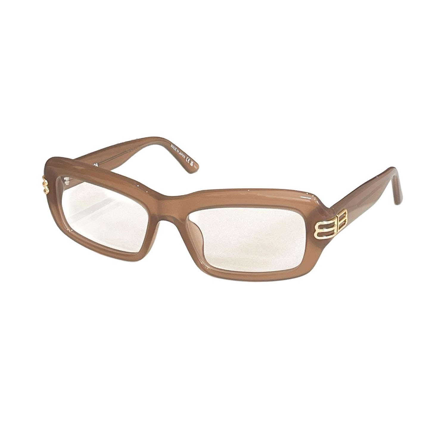 Balenciaga square frame glasses black gold/tawny/leopard/milky white/brown tawny/black/leopard brown/black white color Size 57口18-140 - 图片 2