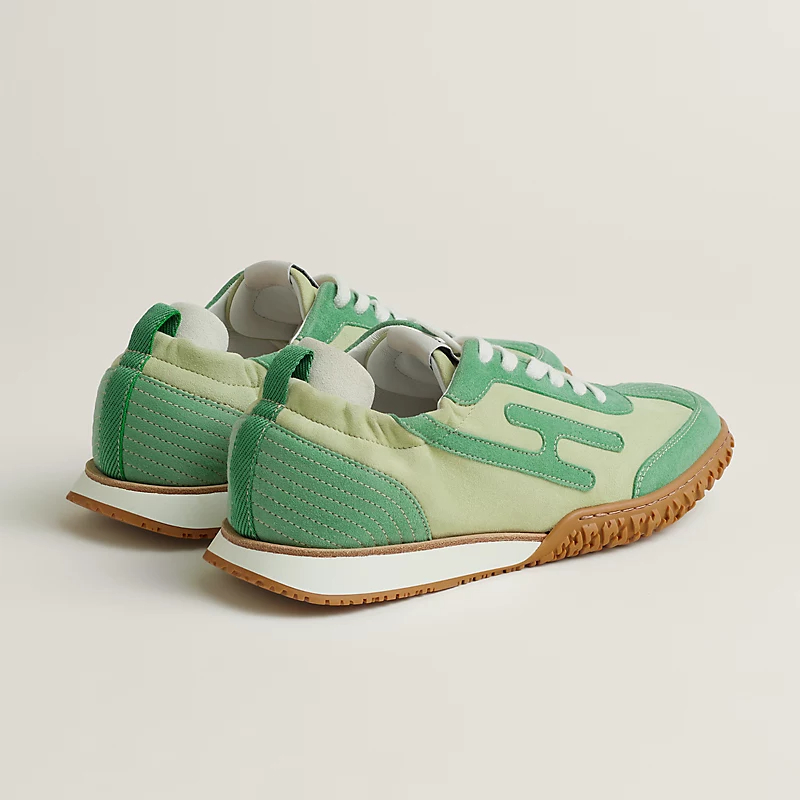 HERMES Jet Sneakers Green Sports Shoes - 图片 4