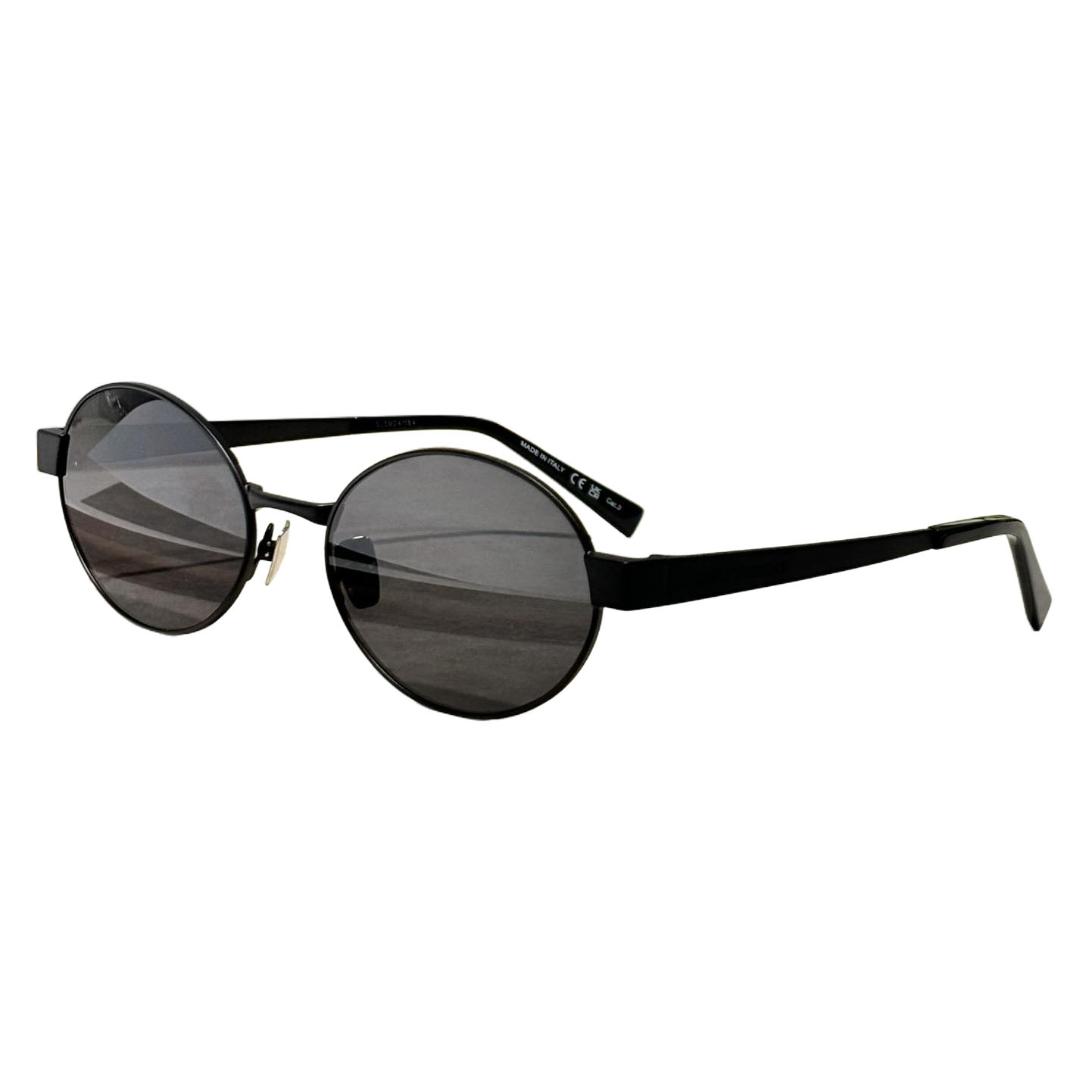 Saint Laurent round frame glasses gold/olive/brown/black color Size 55口19-145 - 图片 6