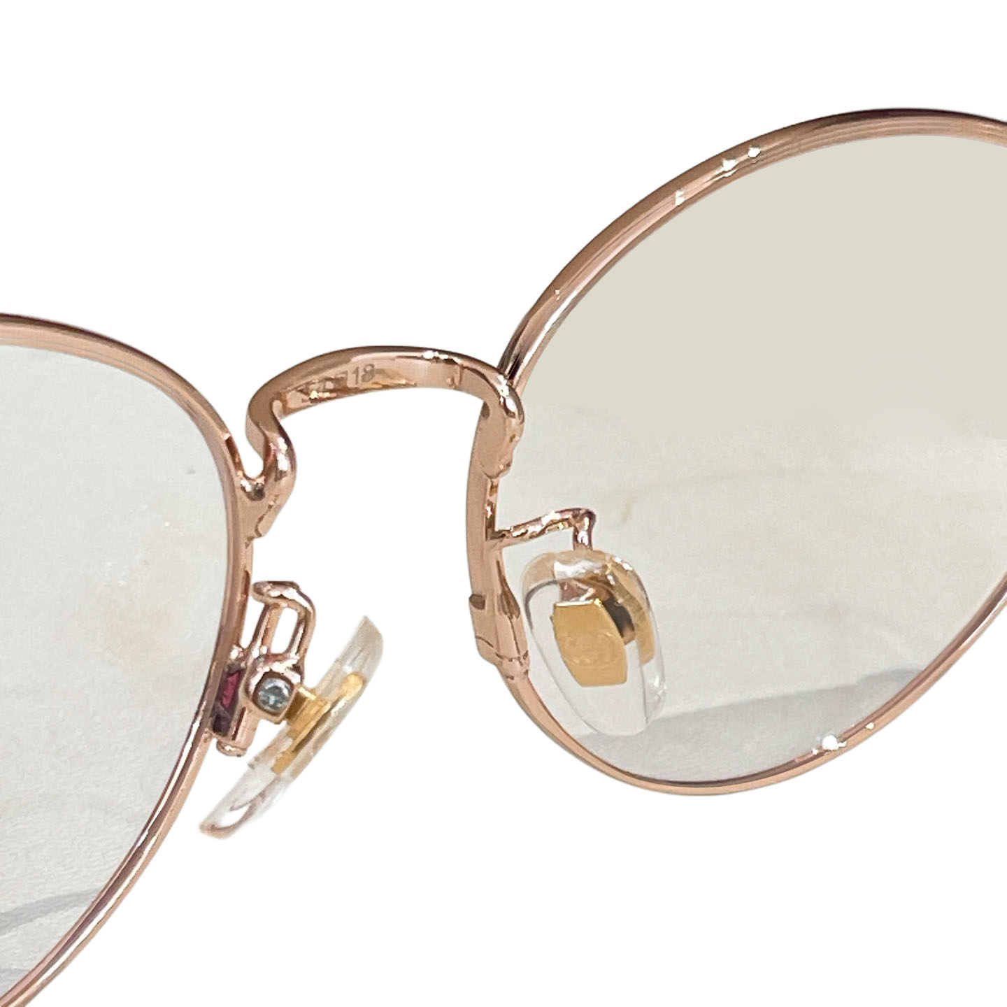 Gucci Round frame glasses rose gold/leopard gold/silver color transparent lens Size 54口18-140 - 图片 3