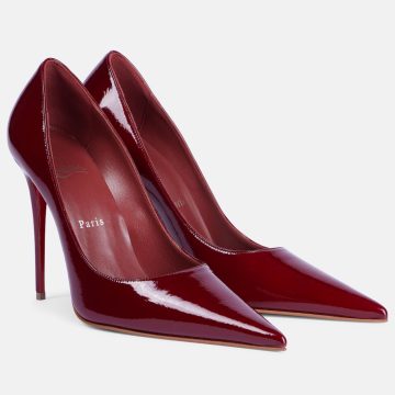 Christian Louboutin Red patent heels, pointy stiletto heels