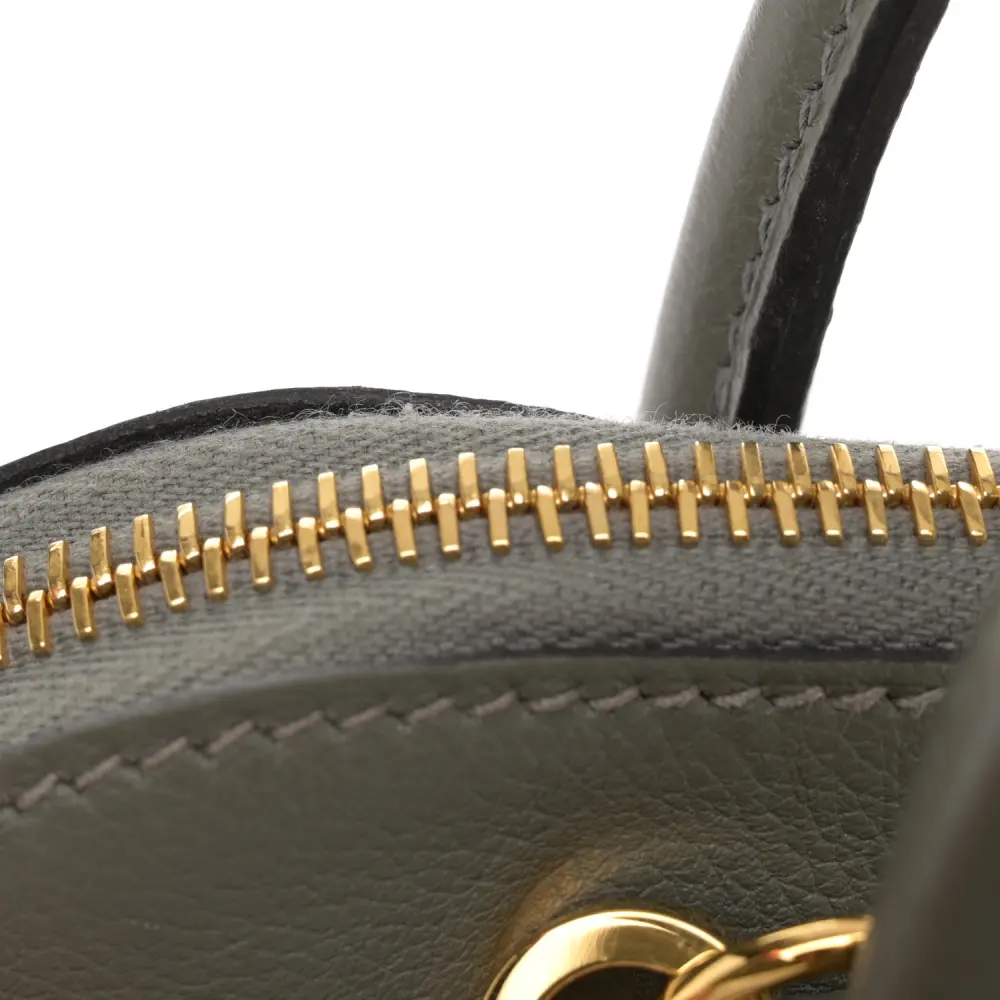 Hermès 1923 Bolide 25 Gris Meyer Evercolor Leather Gold Palladium Hardware - 图片 10