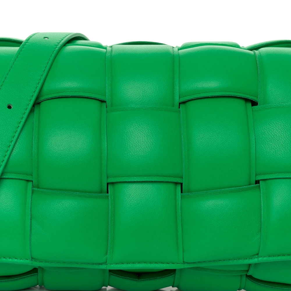 Bottega Veneta Maxi Intreccio Padded Cassette Crossbody Bag Parakeet Nappa Leather Silver Hardware - 图片 8