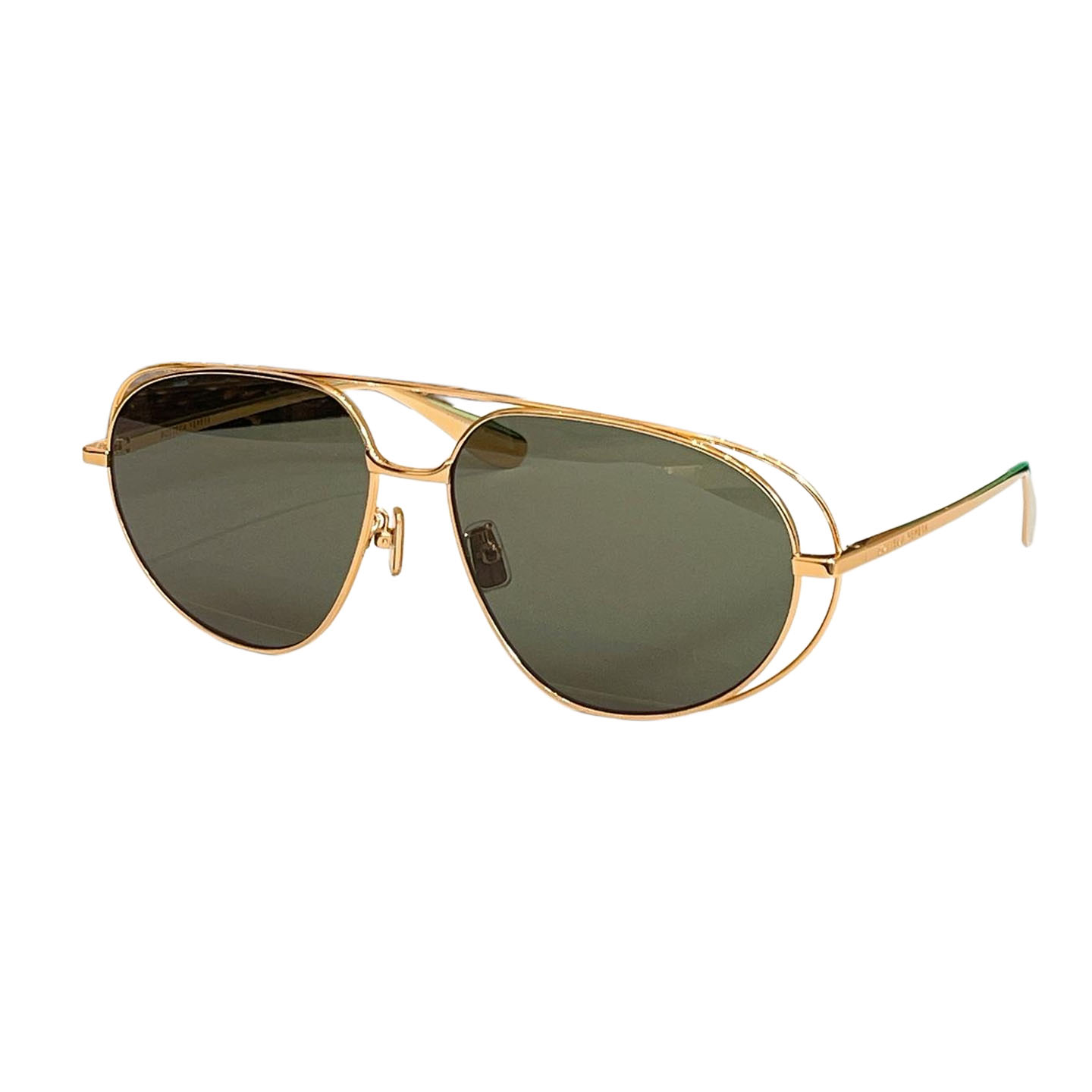 Bottega Veneta Pilot glasses blue/orange/apricot/brown/green/black gold/black silver/black color Size 132口1-120 - 图片 5