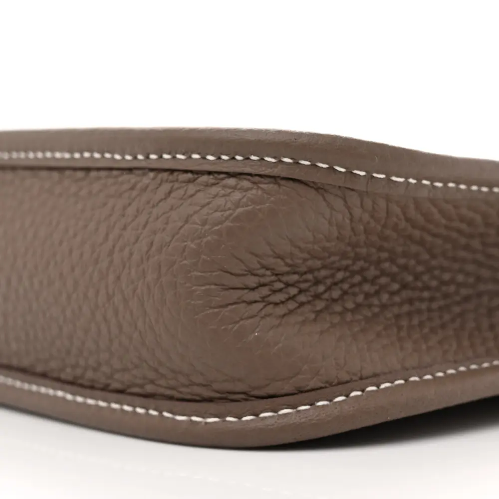 Hermès Amazone Evelyne TPM Étain / Bleu Indigo Taurillon Clemence Leather Silver Hardware - 图片 5