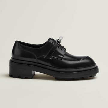 HERMES First Black Loafers