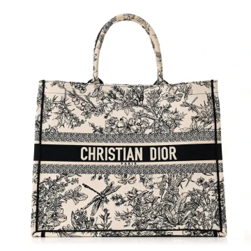 Dior Large Zodiac Toile De Jouy Book Tote Latte Embroidered Canvas