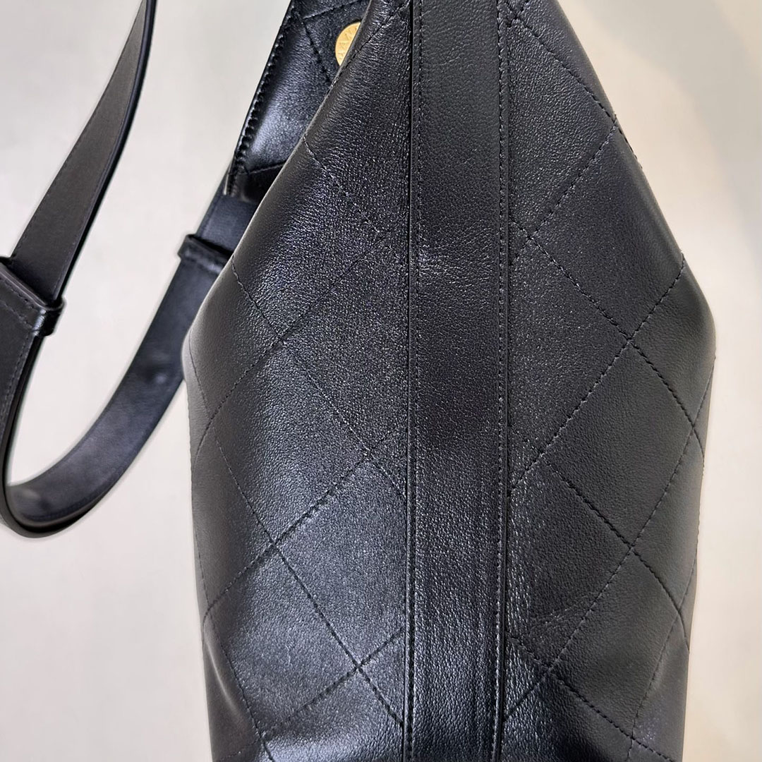 Chanel Black willow bucket Tote Bags Quilted Lambskin Leather shoulder bag - 图片 5