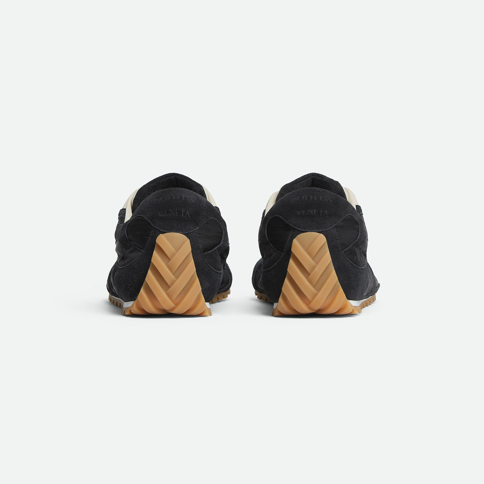 Bottega Veneta Orbit Flash Sneakers In Black Suede And Nylon Lace-Up Sneaker With Leather Trims - 图片 3