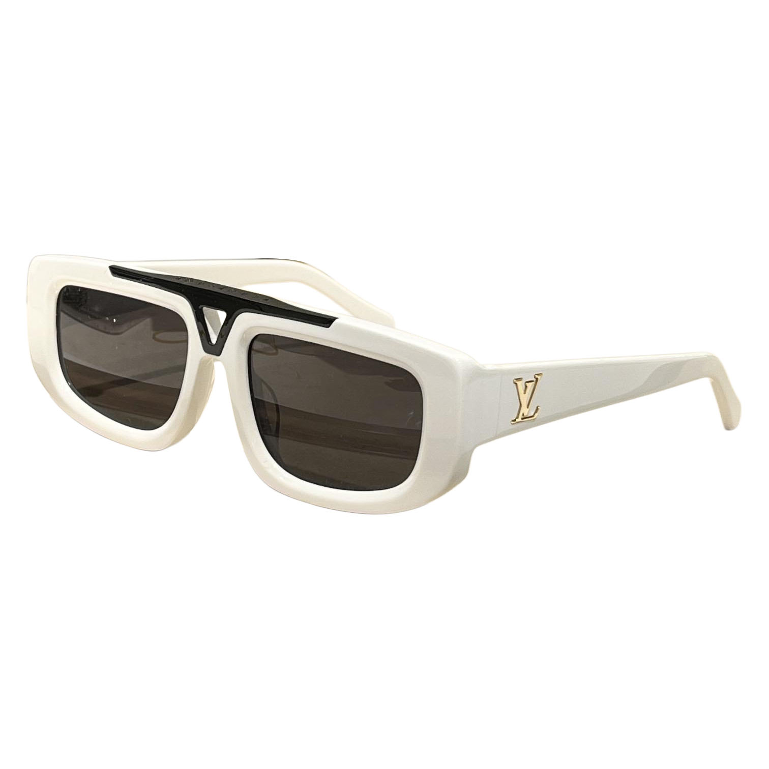 Louis Vuitton square frame glasses yellow/black white/black gold/leopard/beige/white/camel color Size 54口19-145 - 图片 6