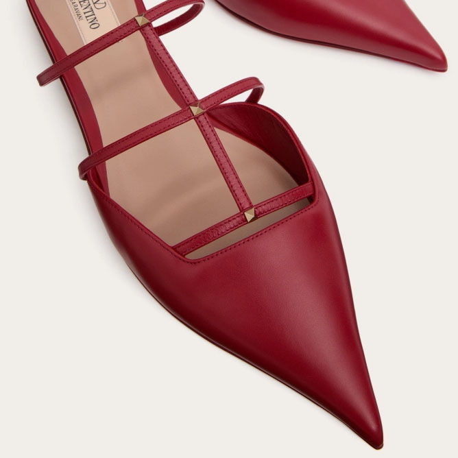 VALENTINO Calfskin micro-heeled Muller shoes (heel 2 cm high) - 图片 4
