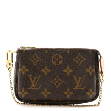 Louis Vuitton Mini Pochette Accessoires Monogram Canvas Gold Hardware