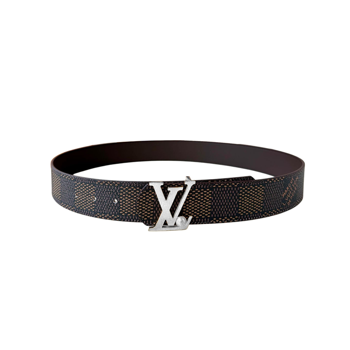 Louis Vuitton Men's Dimension Pearls Reversible Belt In Black/Brown Calfskin And Monogram/Damier Canvas With Gold/Silver Hardware 40mm - 图片 10