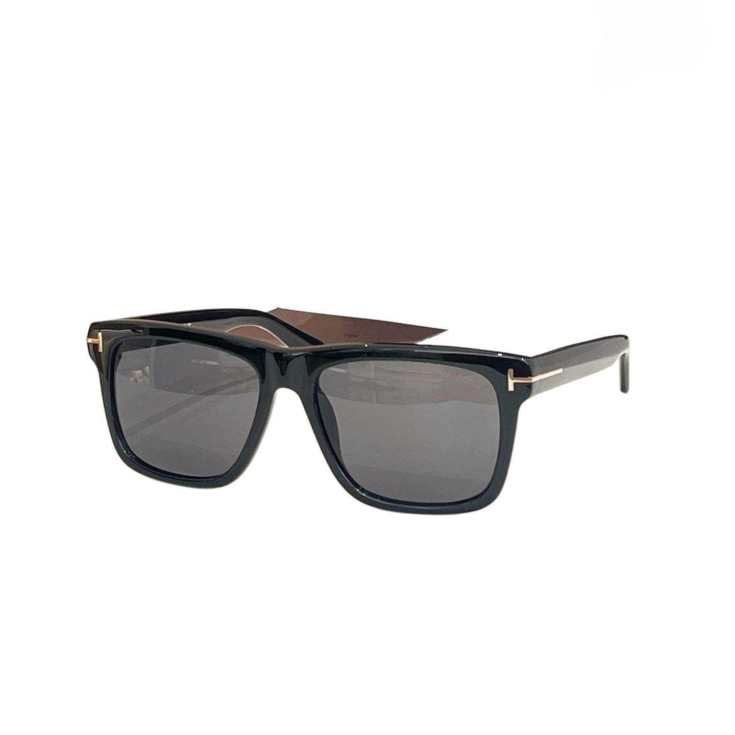 Tom Ford square frame glasses leopard blue/grey/leopard mustard/black/leopard cyan/black tawny/black brown/black orange color Size 58口17-145 - 图片 4
