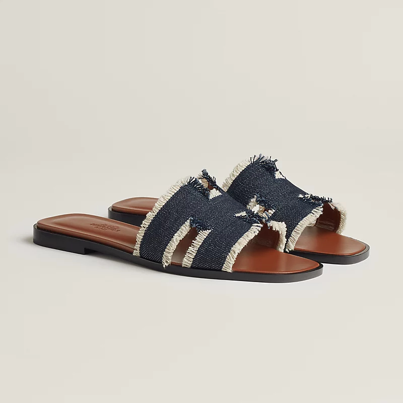 HERMES Oran Black Slippers - 图片 2