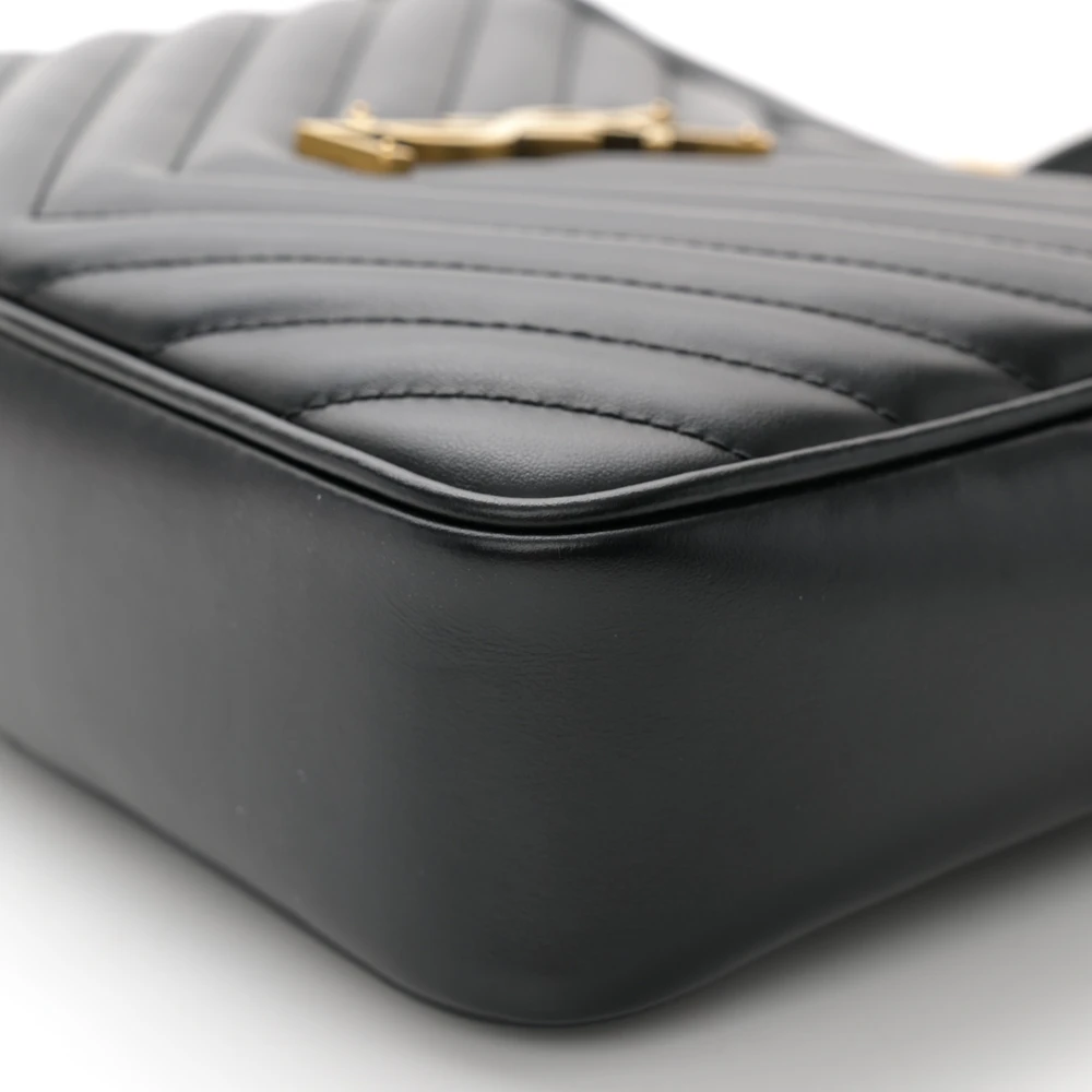 Saint Laurent Medium Lou Camera Bag Black Monogram Calfskin Matelasse Leather Gold Hardware - 图片 5