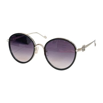 Loewe round frame glasses eggplant/black/blue/white/leopard color Size 54口21-142