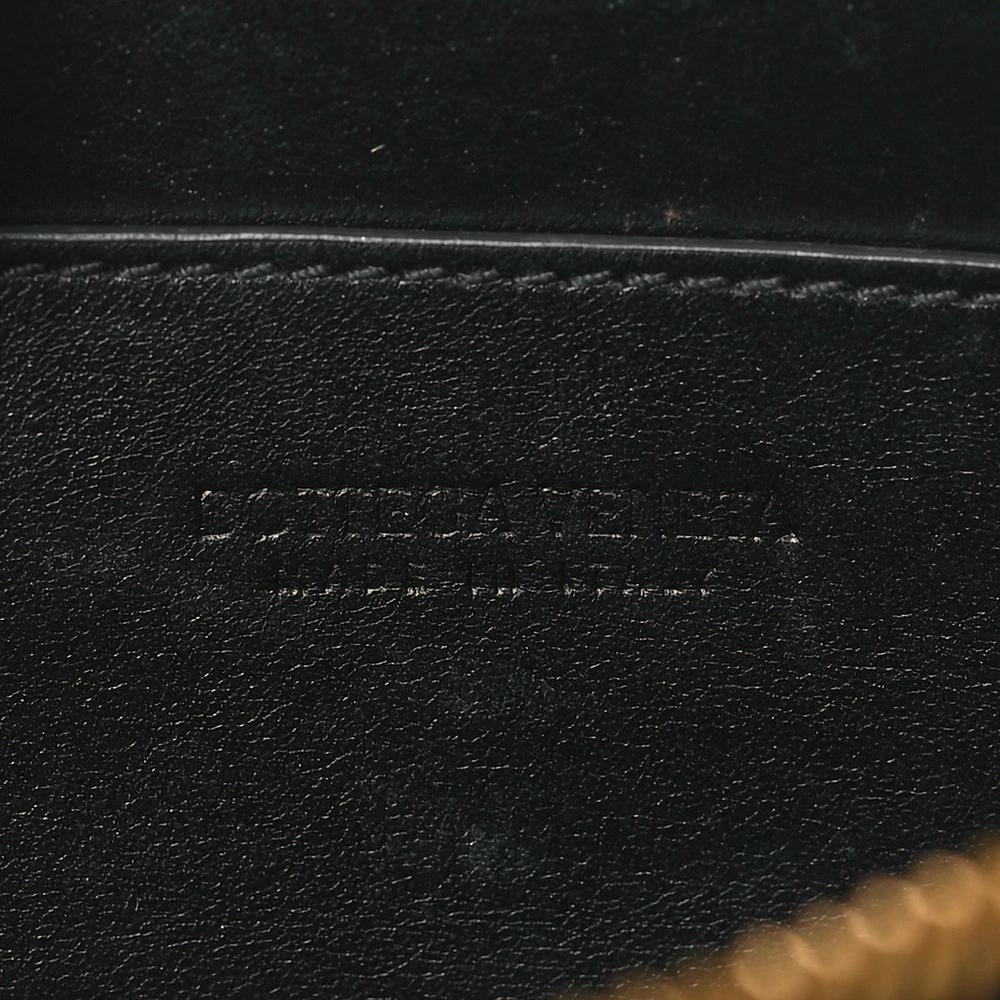 Bottega Veneta Mini Intreccio Cassette Phone Pouch Crossbody Bag Black Lambskin Leather - 图片 2