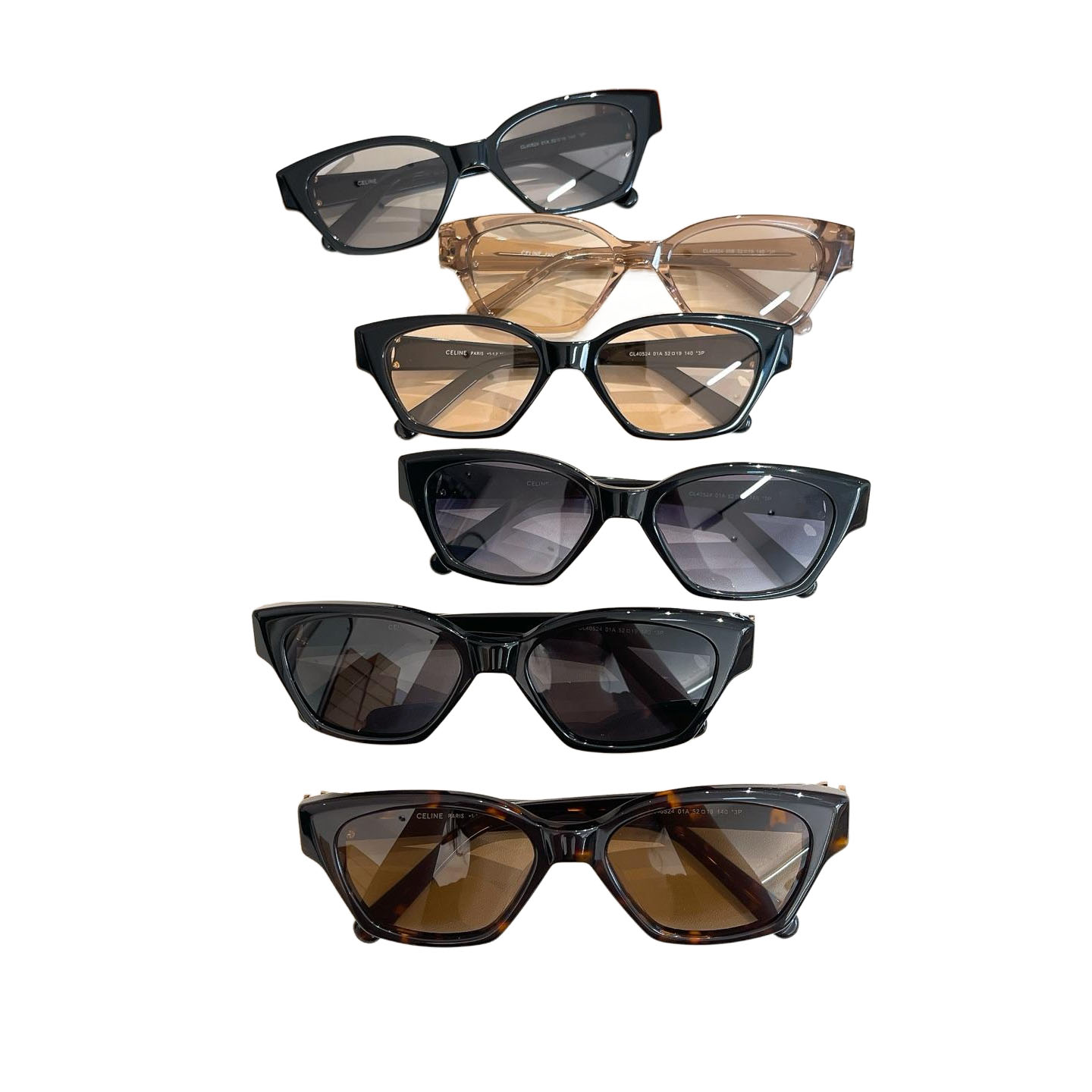 Celine Wrap glasses black silver/tawny/leopard/black gold/grey gold/brown gold color Size 55口18-145 - 图片 8