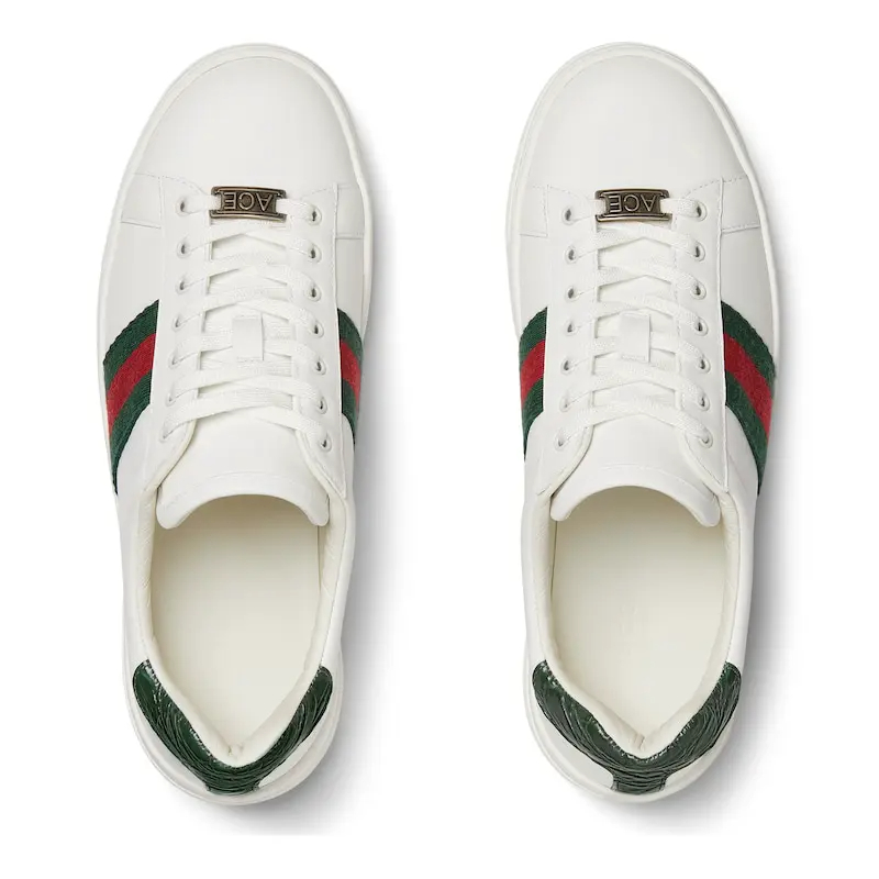 Gucci Ace series platform sneakers woven fabric women's sports shoes - 图片 4
