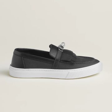 HERMES Game Black Loafers