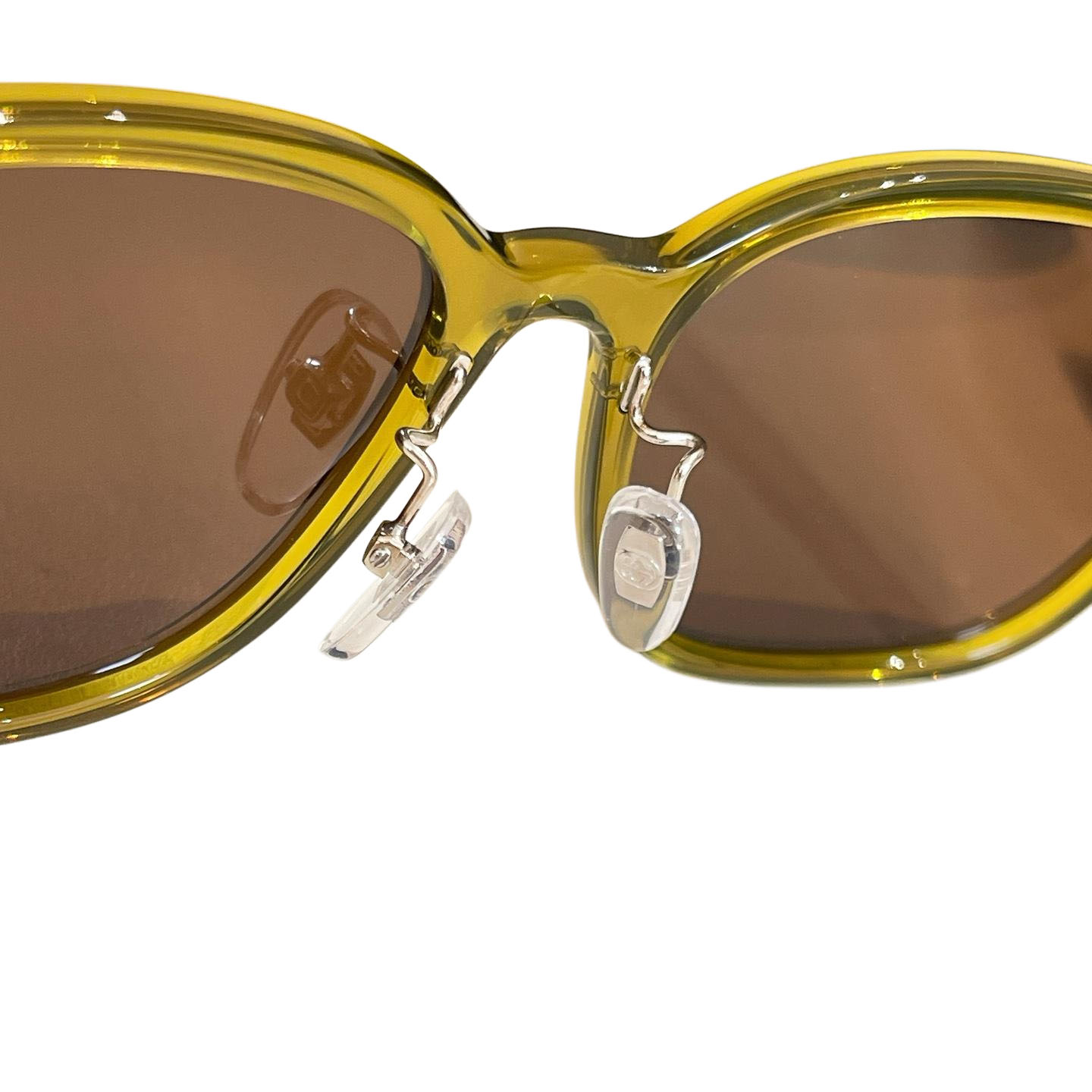 Gucci square frame glasses mustard/black/leopard color Size 57口18-145 - 图片 3