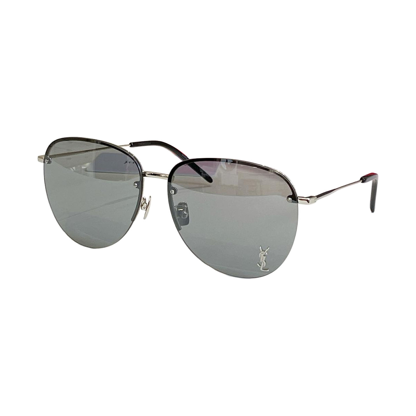 Saint Laurent aviator glasses hunter green/purple/grey color Size 66口14-145 - 图片 5