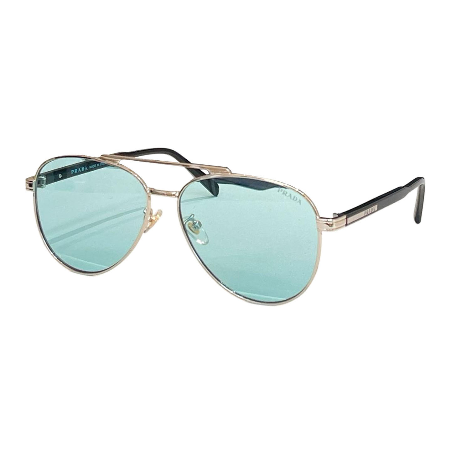 Prada Aviator glasses gold/black/silver/brown/cyan color Size 61口15-145 - 图片 6