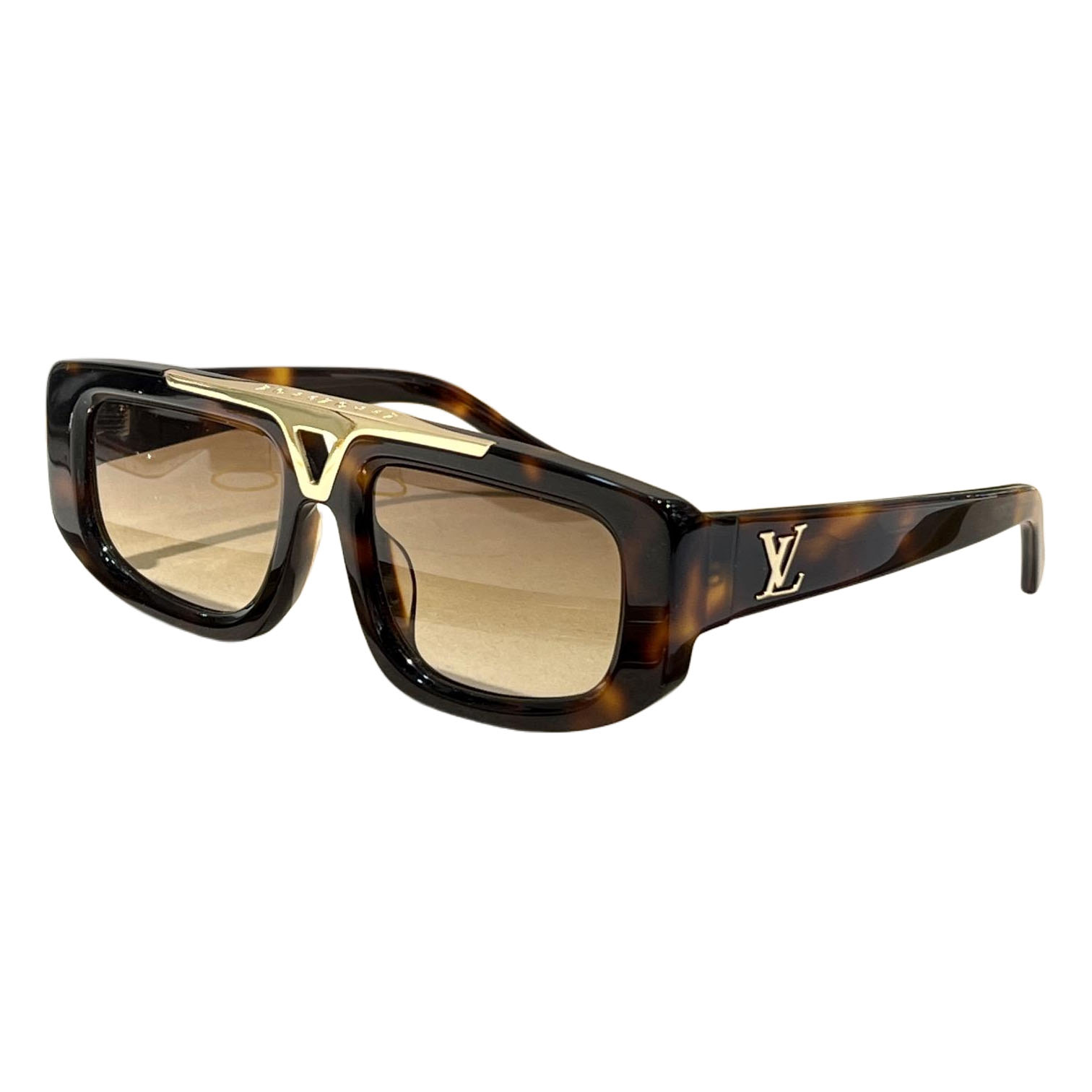 Louis Vuitton square frame glasses yellow/black white/black gold/leopard/beige/white/camel color Size 54口19-145 - 图片 4